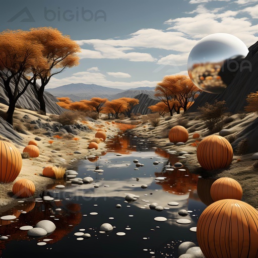 Осенний сферический пейзаж