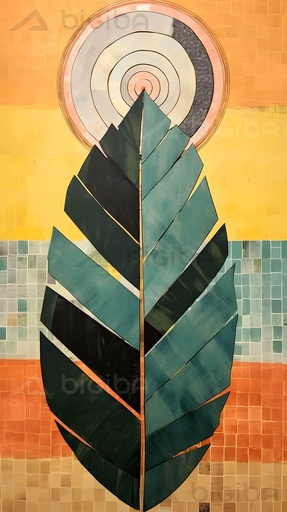 Spiral-Sonnenblatt-Mosaik