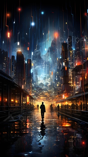 Symphonie de Pluie Néon